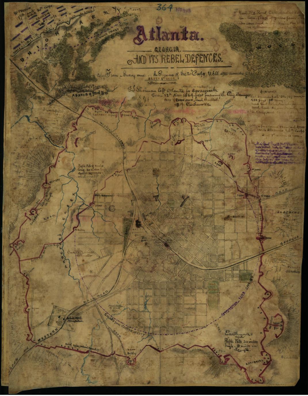 Atlanta, Georgia, and Its Rebel Defences